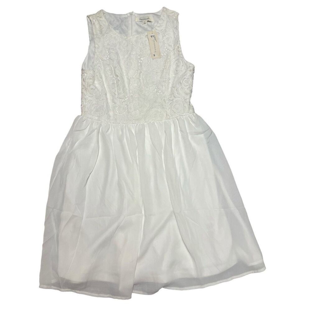 Francesca's White Lace Tank Dress Size S